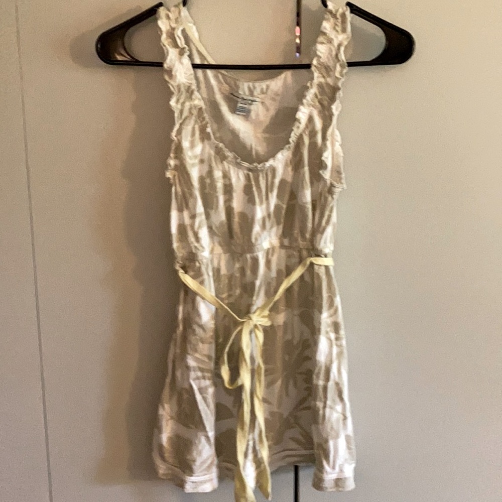 American Eagle Ruffle Top with Yellow Bow